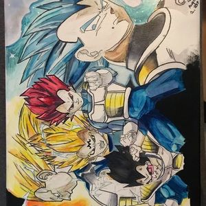 Dragon ball z vegeta canvas
